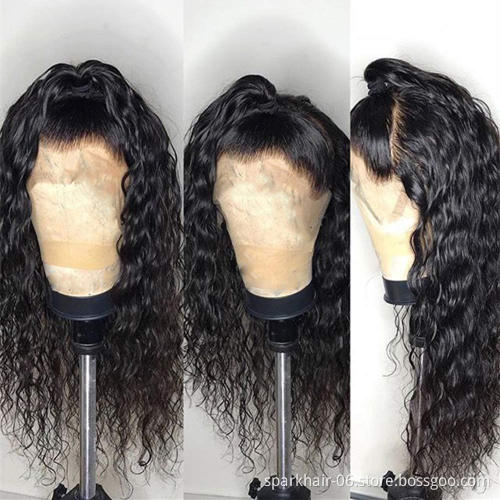 Wholesale 100% Virgin Hair Hd Transparent Swiss Lace Wigs ,Brazilian Wavy  Lace Front Wig, 360 Hd Lace Frontal Human Hair Wigs